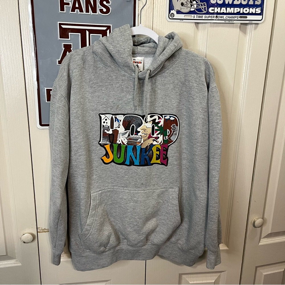 Gray Hood Junkie Graphic Hoodie